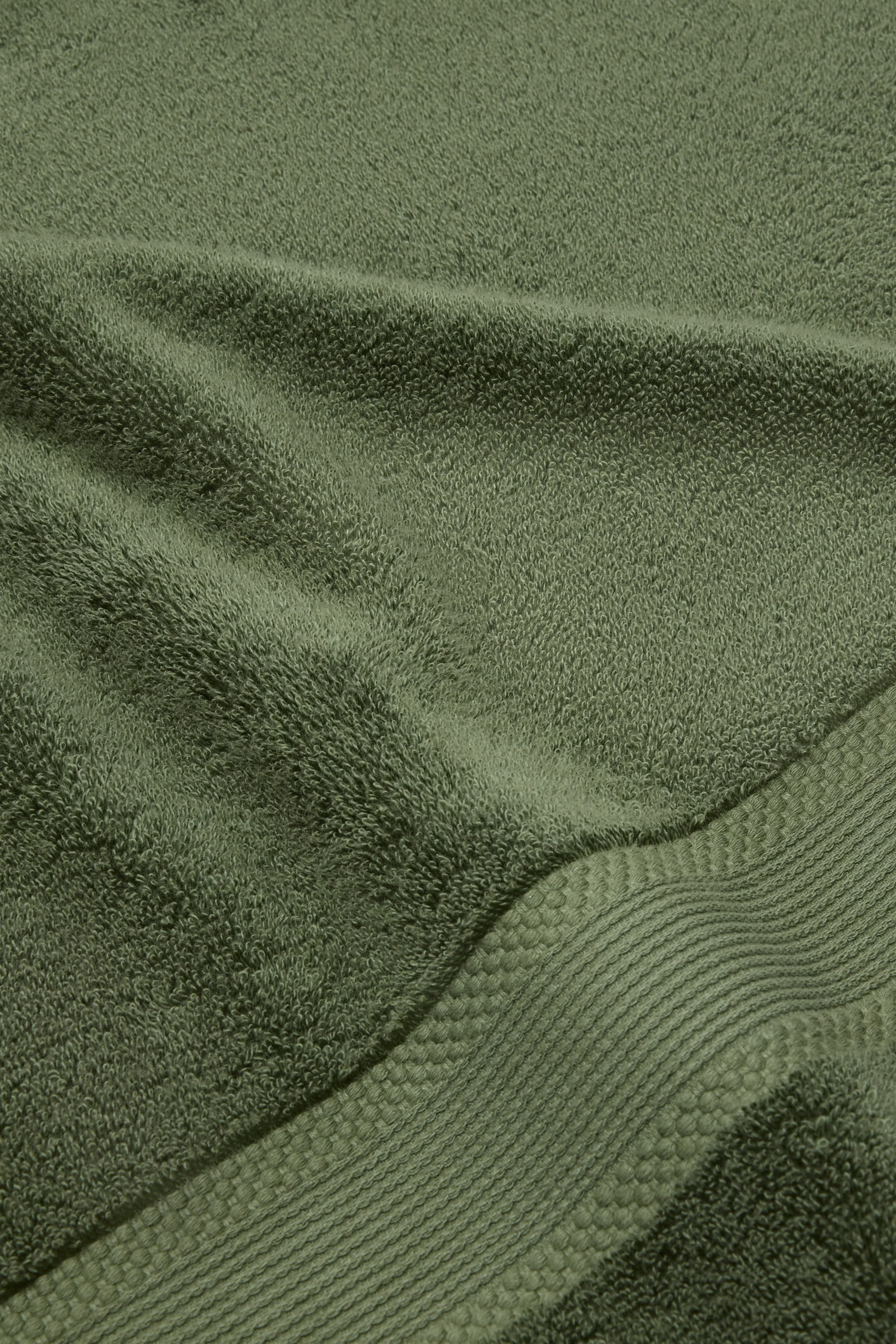 Organic Cotton Bath Towel - Forest Green - Image 2