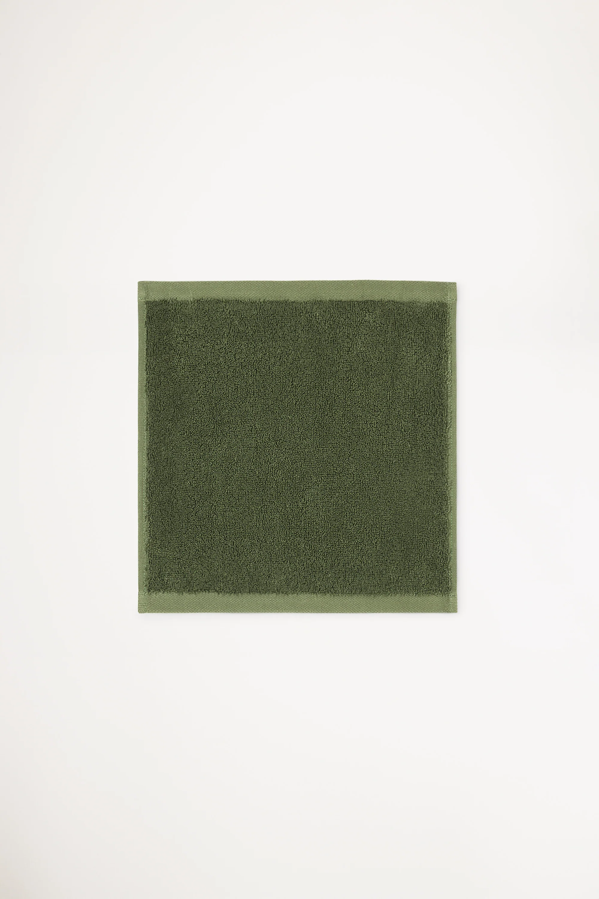 Organic Cotton Face Towel - Forest Green