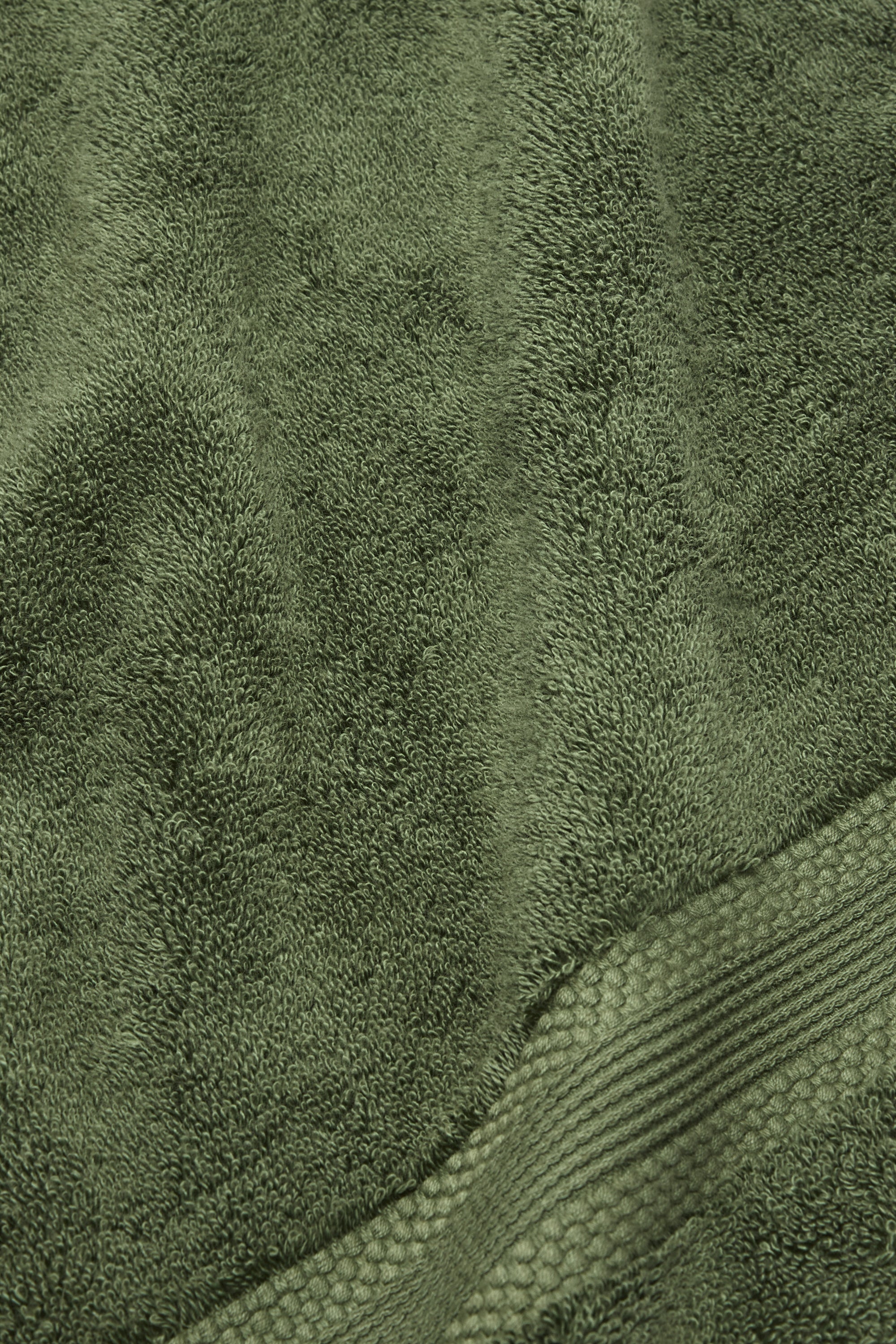 Organic Cotton Hand Towel - Forest Green - Image 2