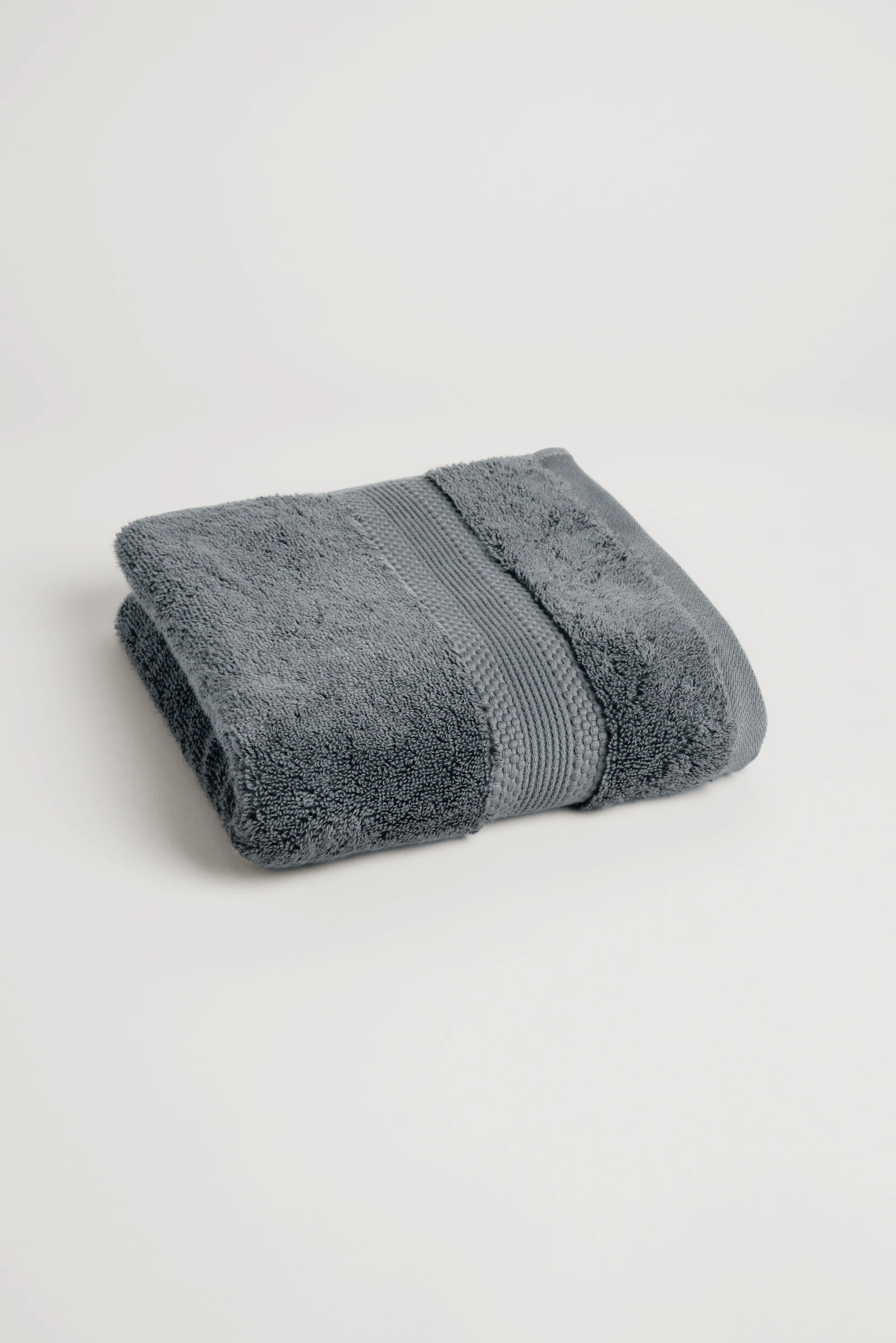 Organic Cotton Hand Towel - Slate Grey - Image 3