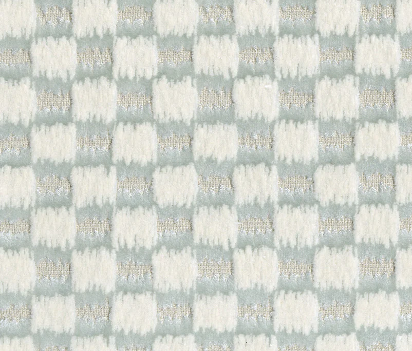 Ikat Checks - Sky/Ecru