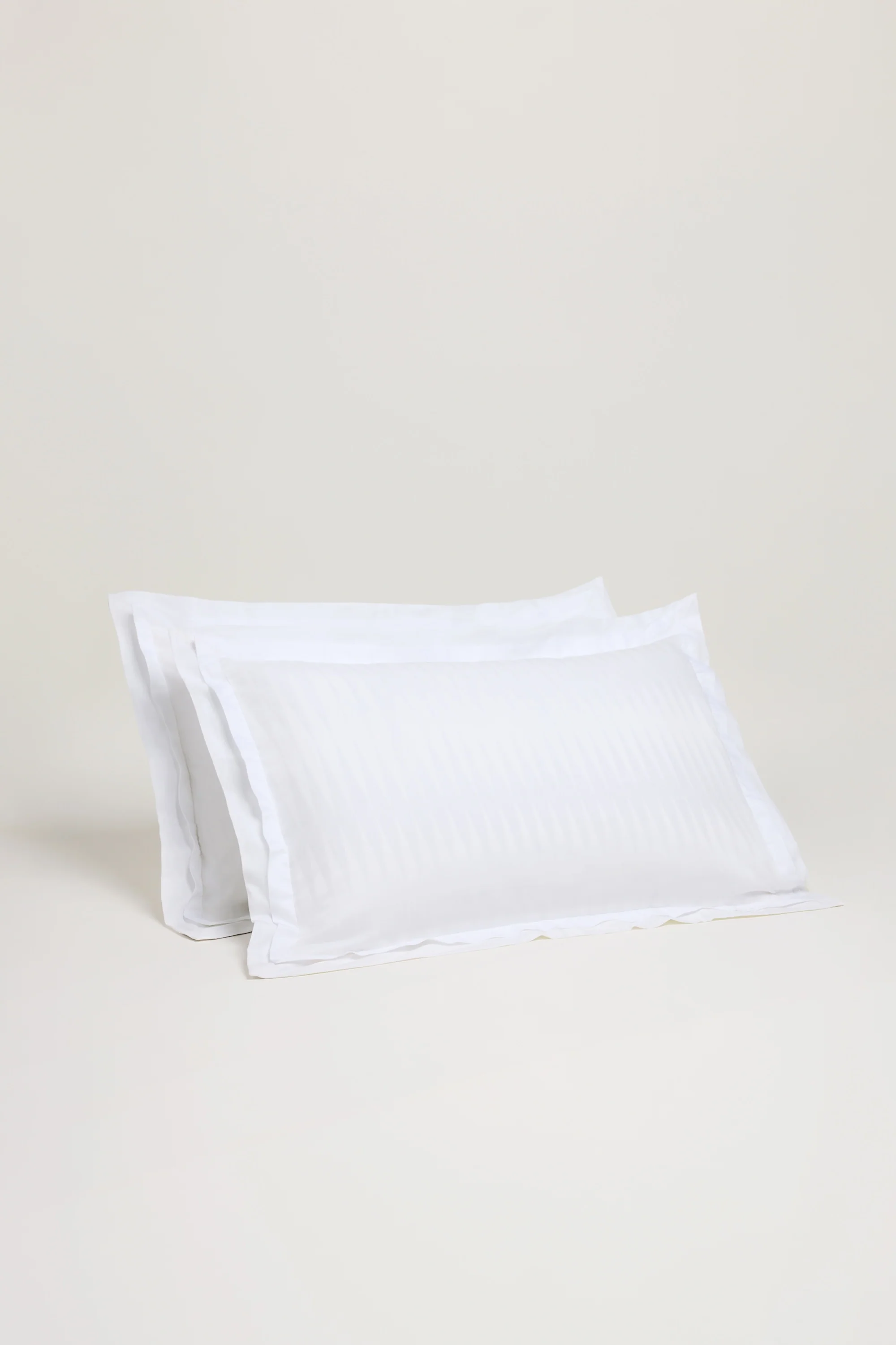 Jacquard Organic Cotton Pillowcases - Pure White