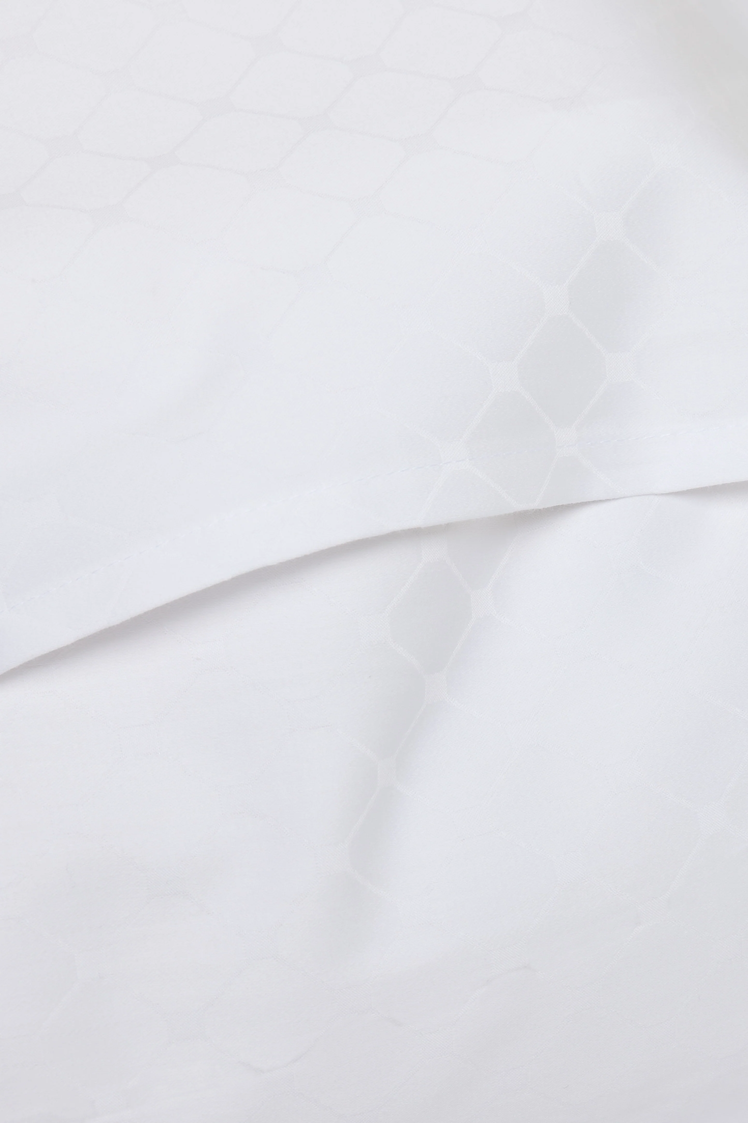 Jacquard Organic Cotton Pillowcases - Classic White - Image 2