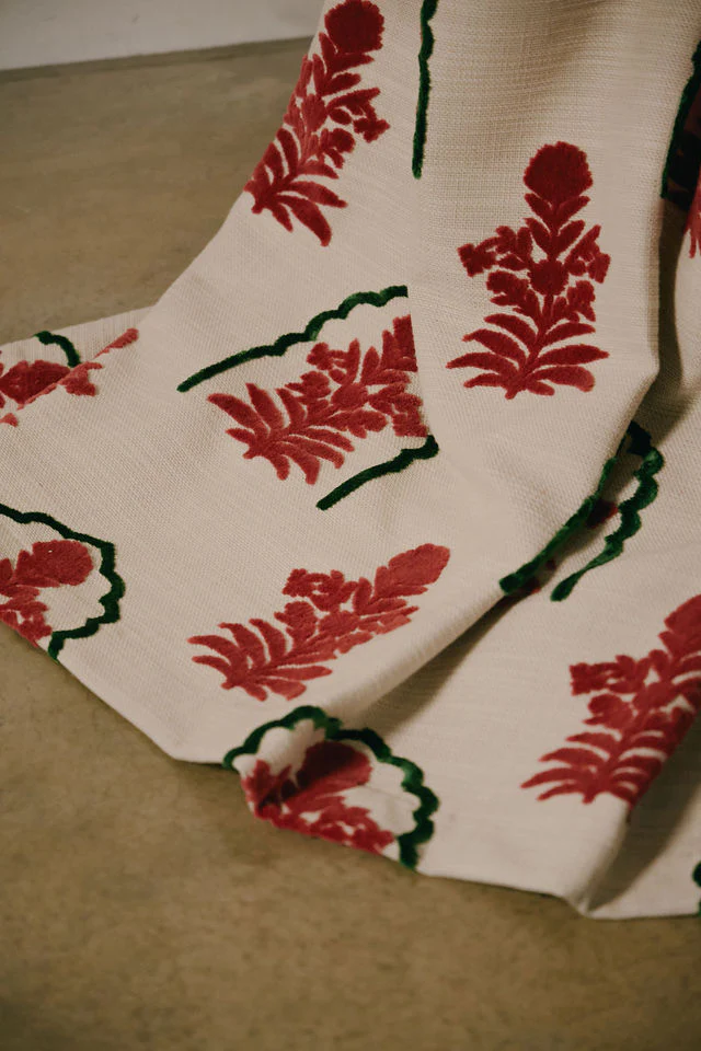 Jaipur Flower - Cherry/Forest Green - Image 2