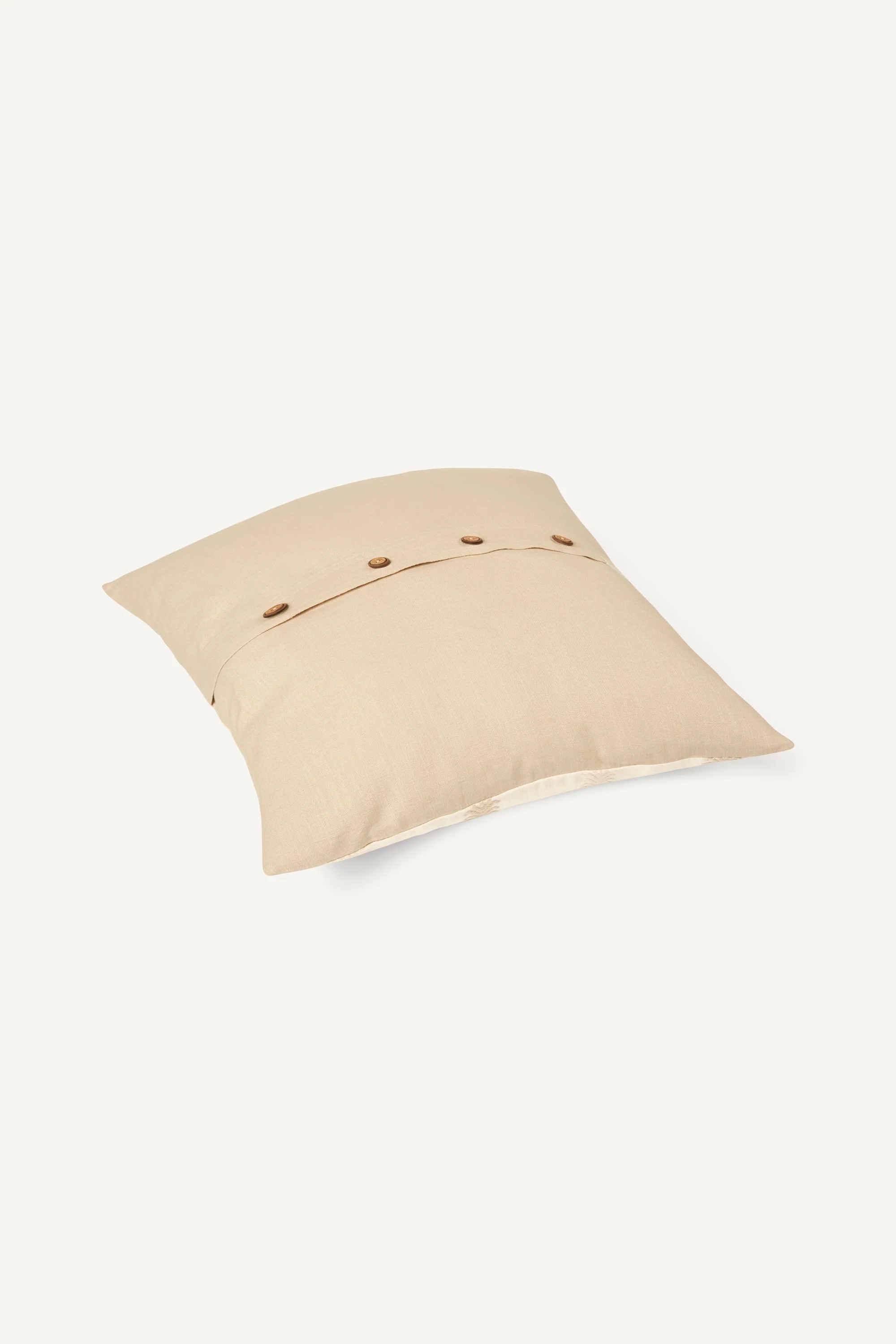 Mala Embroidered Cushion Cover - Pebble White - Image 2