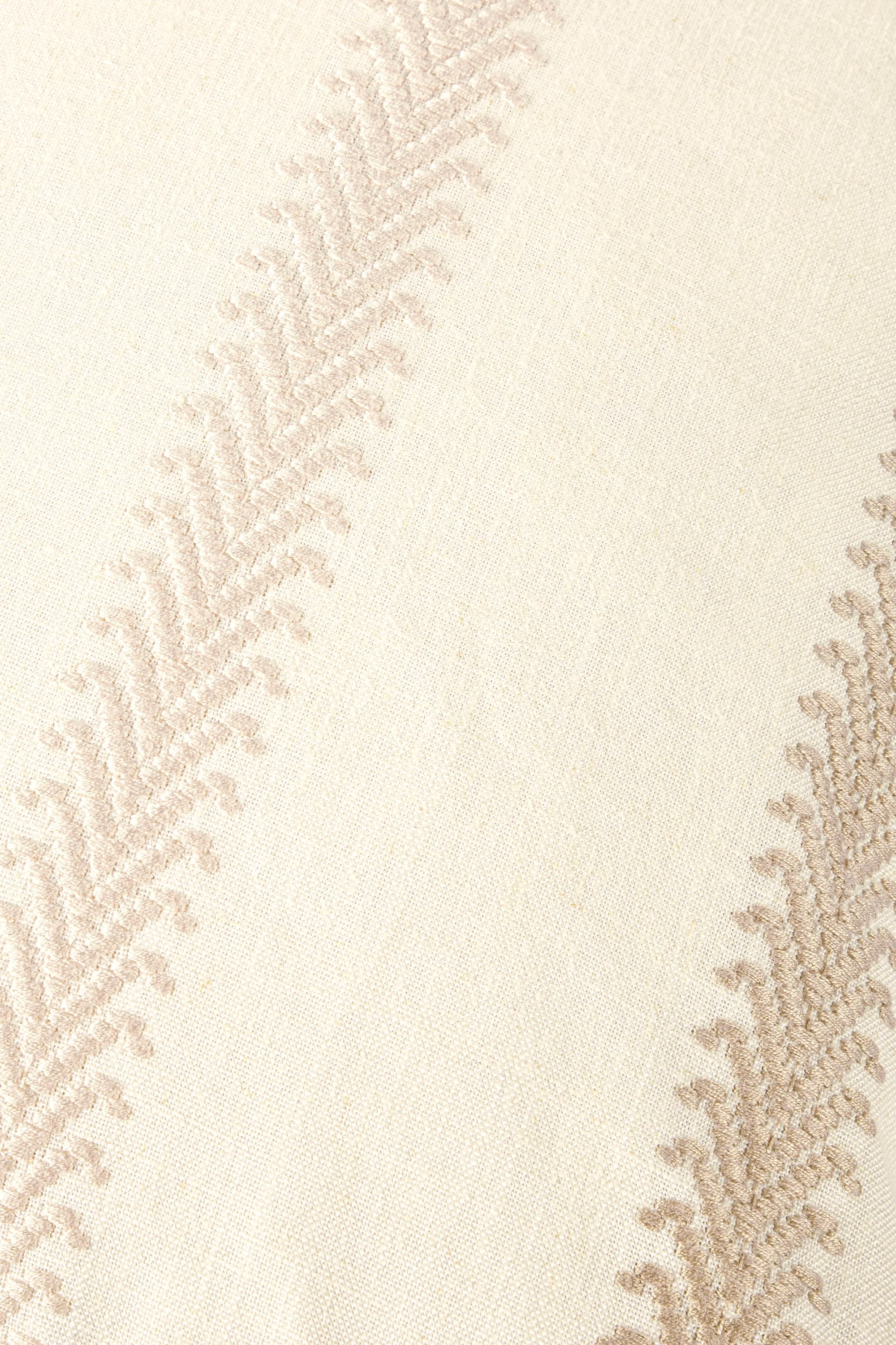 Mala Embroidered Cushion Cover - Pebble White - Image 3