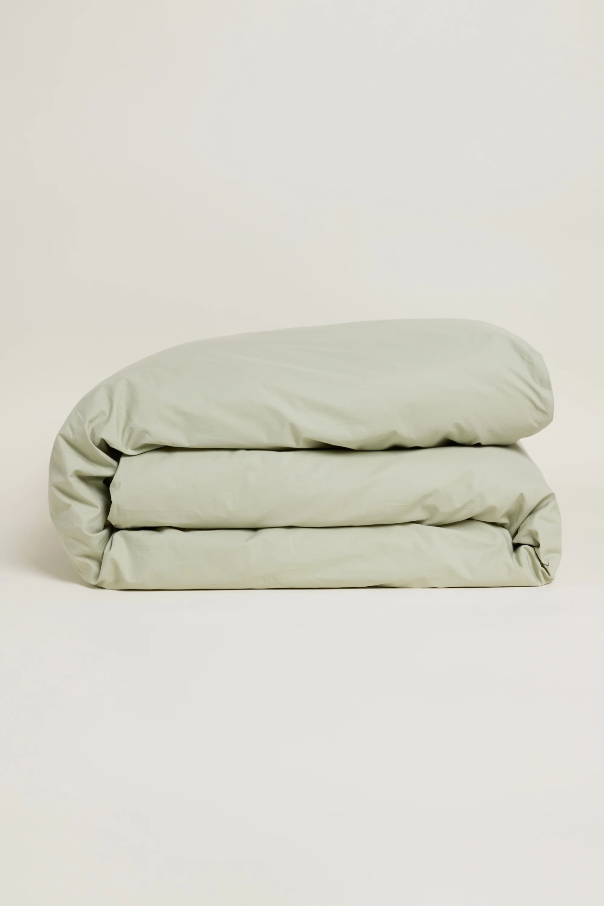 Percale Organic Cotton Duvet Cover - Solstice Green - Image 3