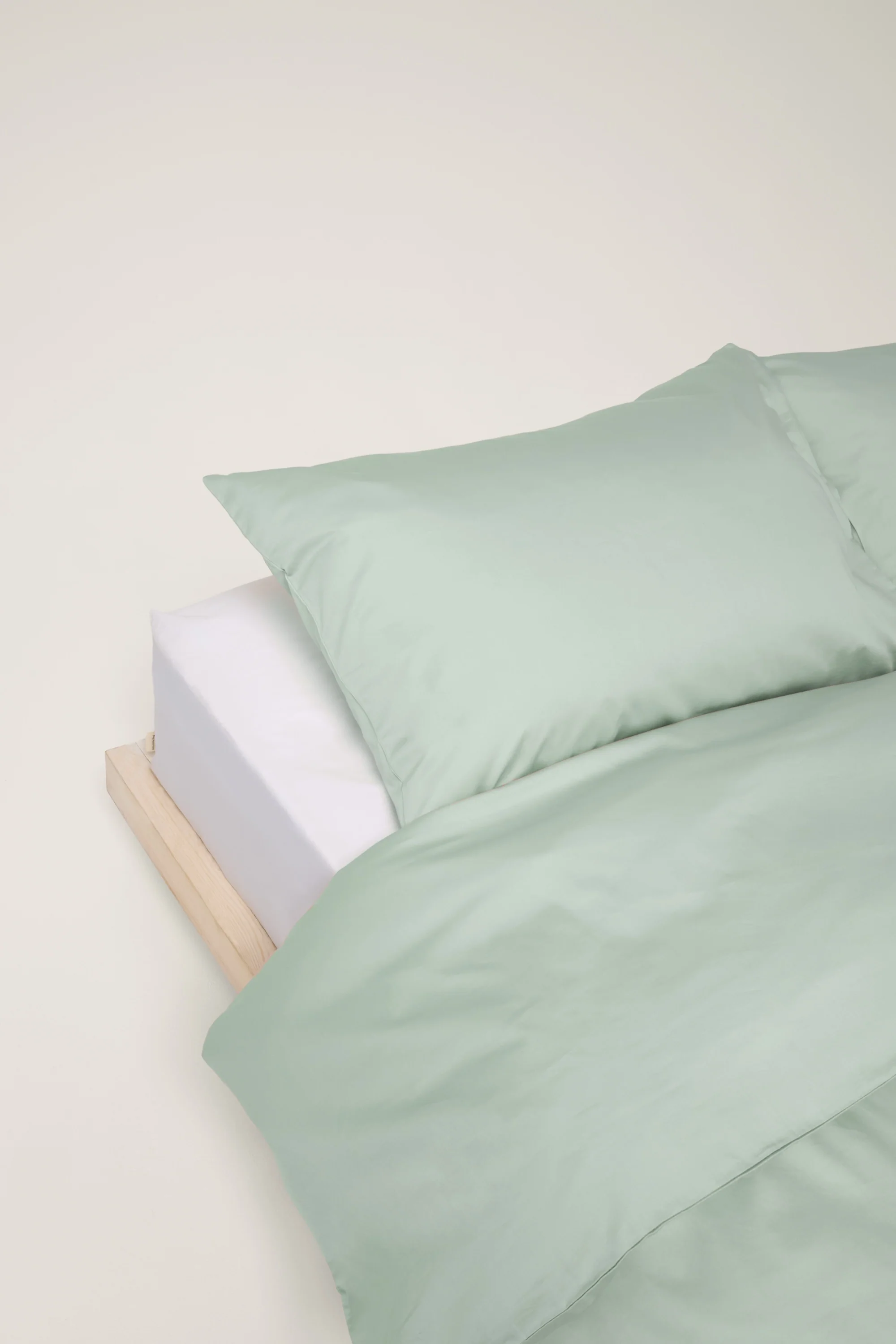 Percale Organic Cotton Duvet Cover - Spring Blue - Image 4