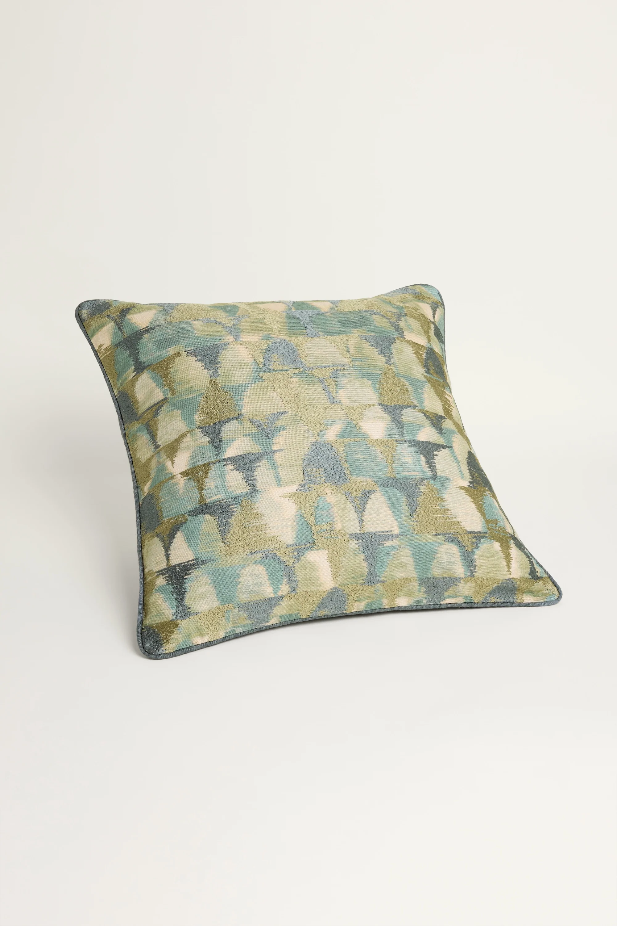 Qila Cushion Cover - Green + Teal