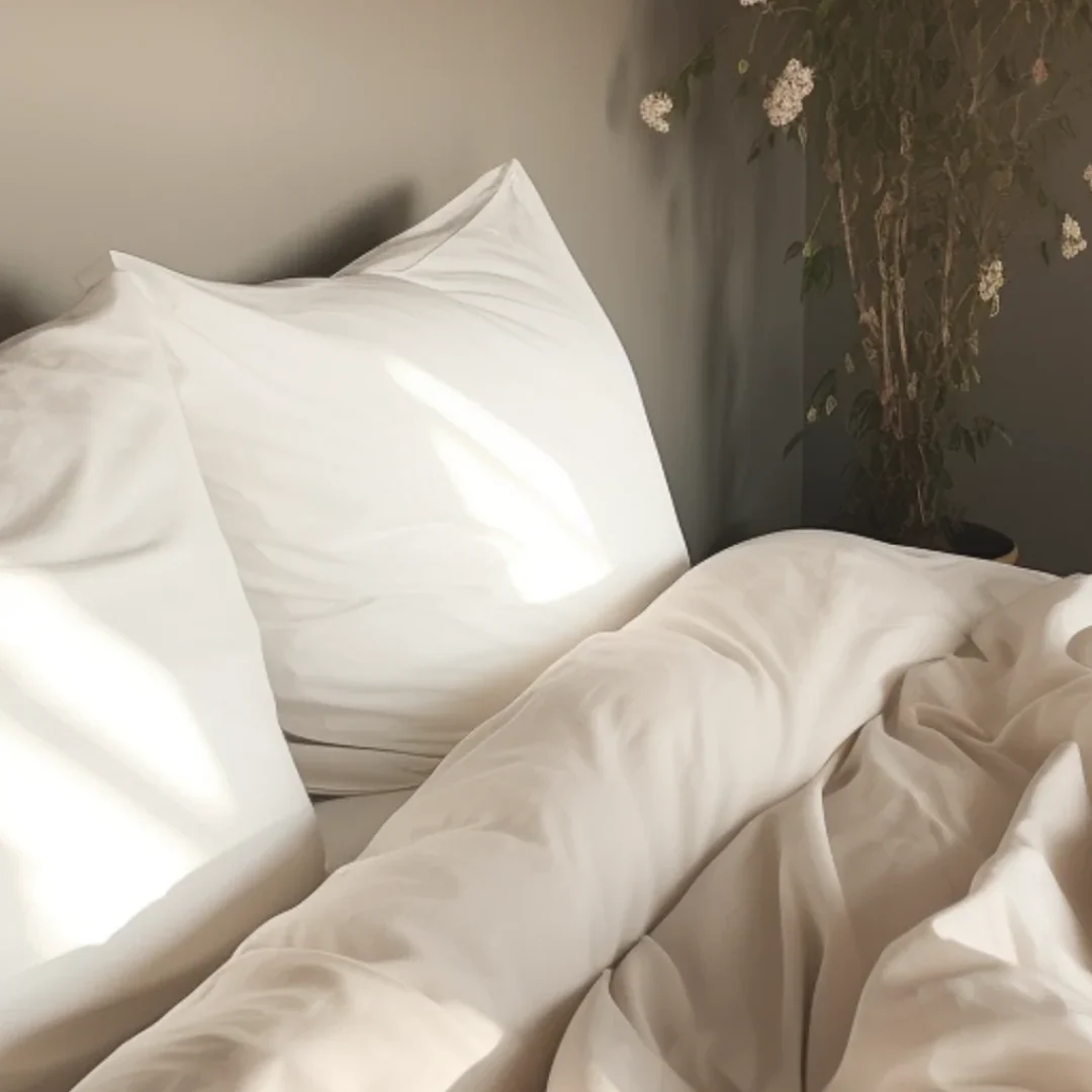 Sateen Organic Cotton Bedding Set - Iridescent Ivory - Image 2