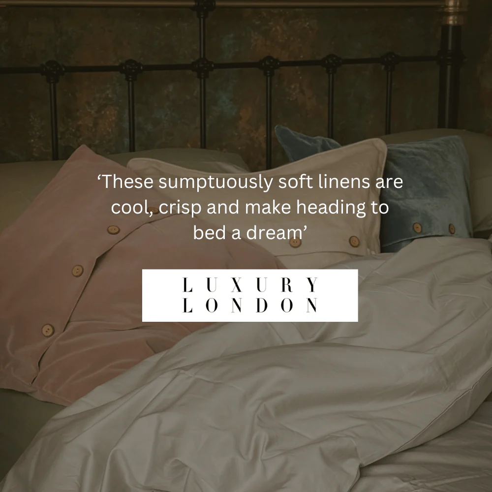 Sateen Organic Cotton Bedding Set - Midwinter White - Image 3