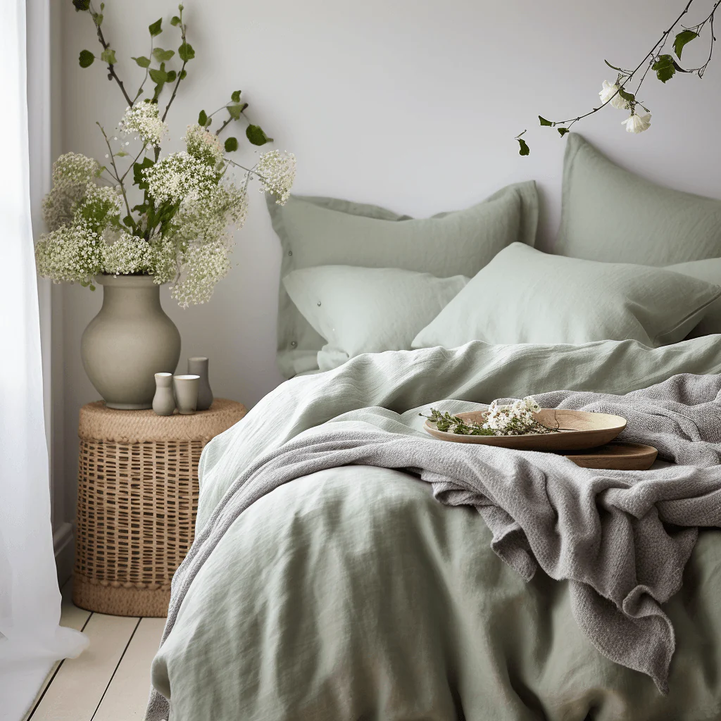 Sateen Organic Cotton Duvet Set - Solstice Green - Image 2