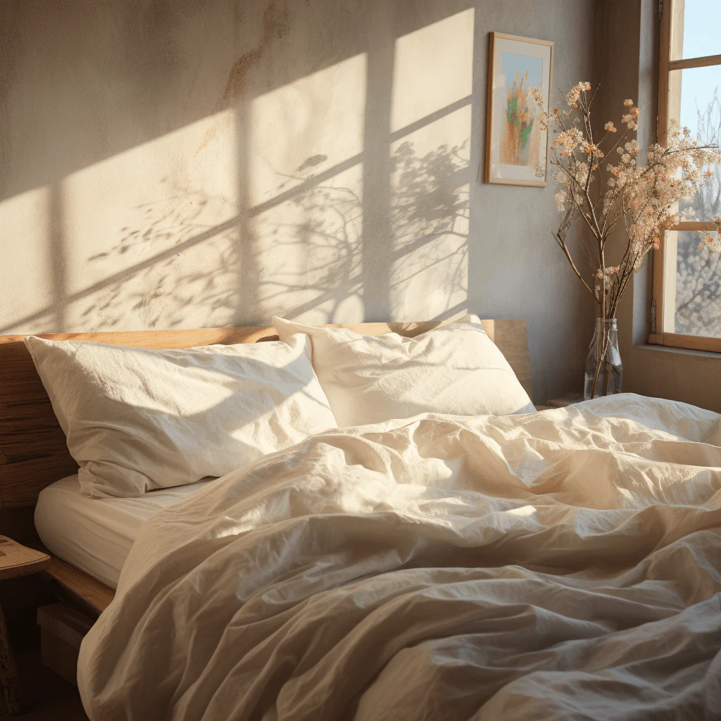 Sateen Organic Cotton Fitted Sheet Set - Iridescent Ivory - Image 4