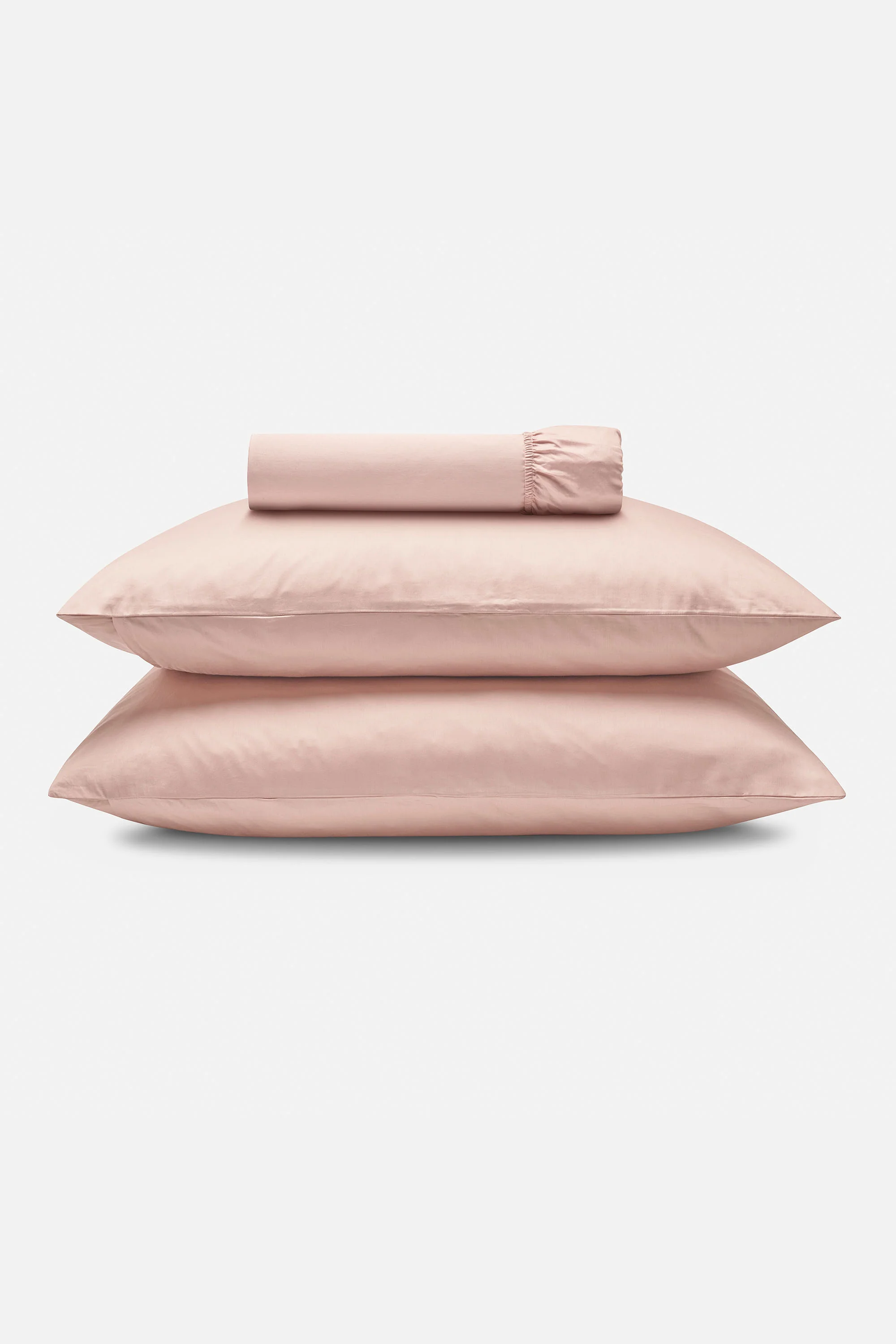 Percale Organic Cotton Fitted Sheet Set - Midsummer Pink