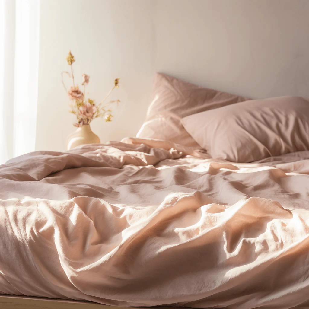 Sateen Organic Cotton Fitted Sheet Set - Midsummer Pink - Image 4