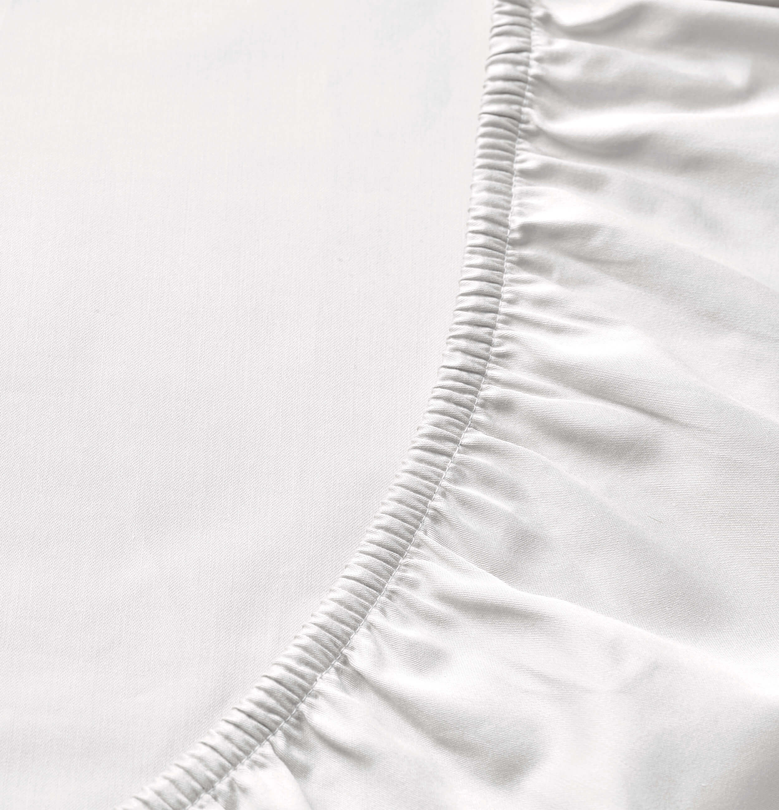 Sateen Organic Cotton Fitted Sheet Set - Midwinter White - Image 2