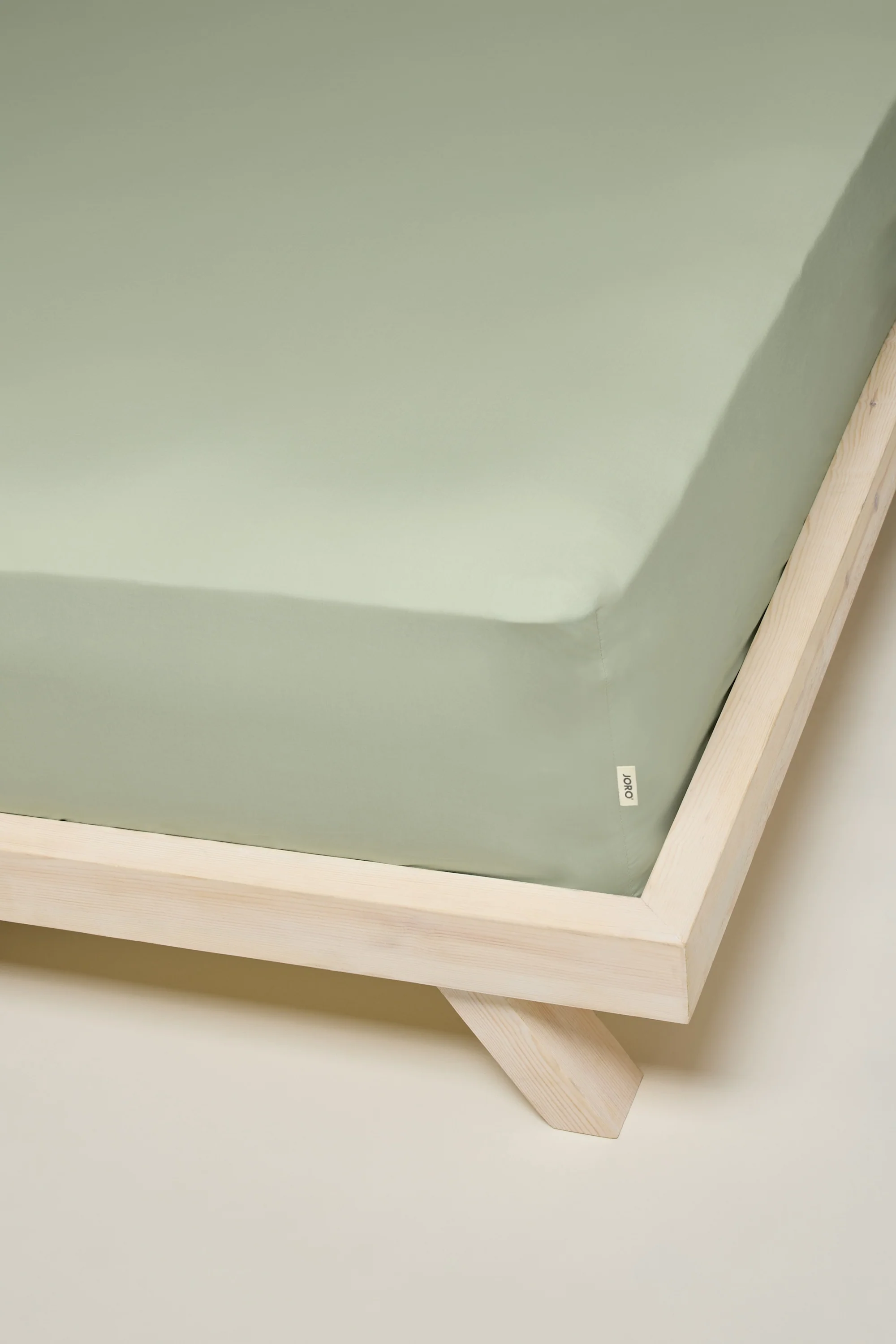 Percale Organic Cotton Fitted Sheet - Solstice Green