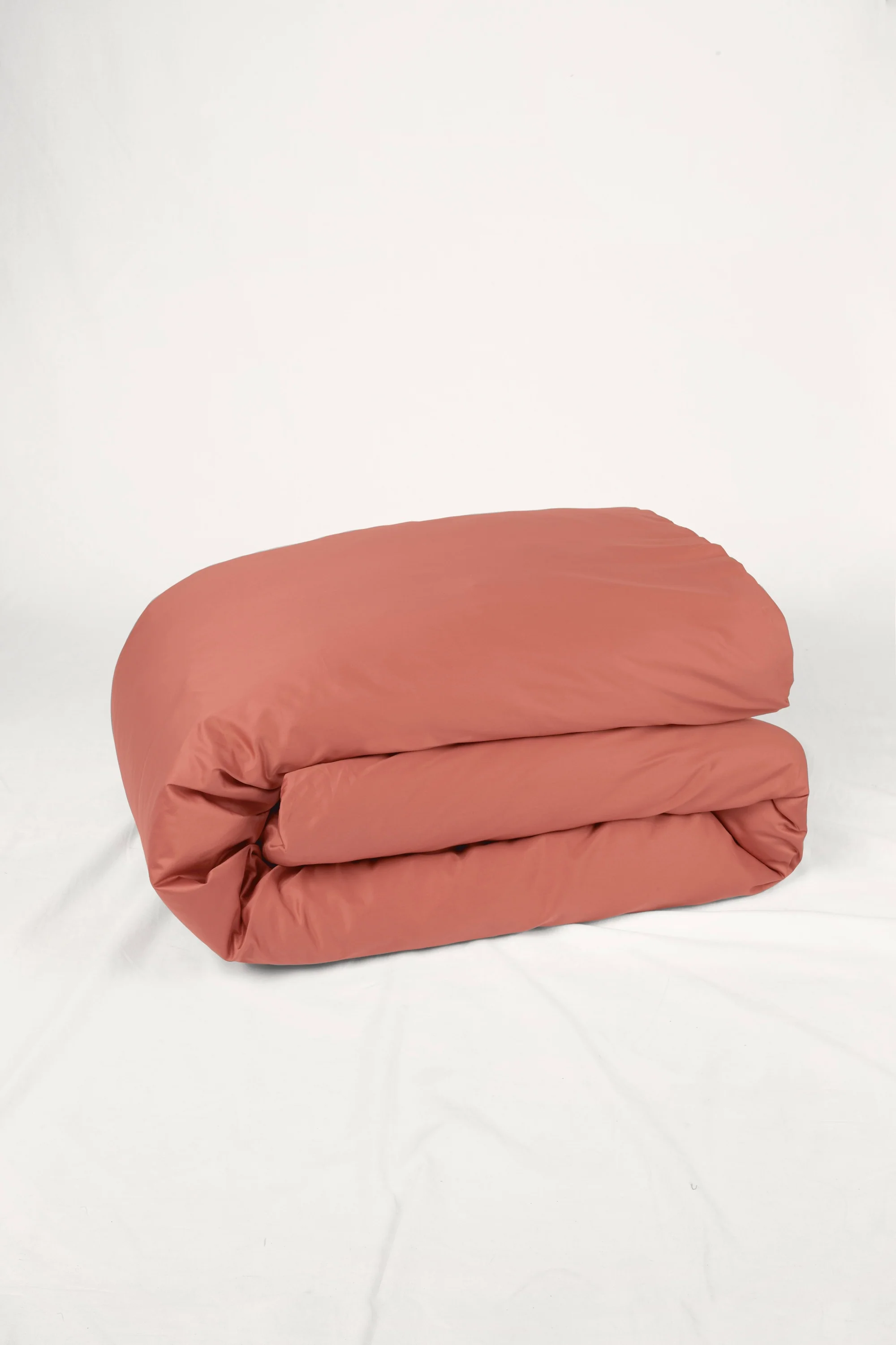 Sateen Organic Cotton Duvet Cover - Bark Red - Image 2