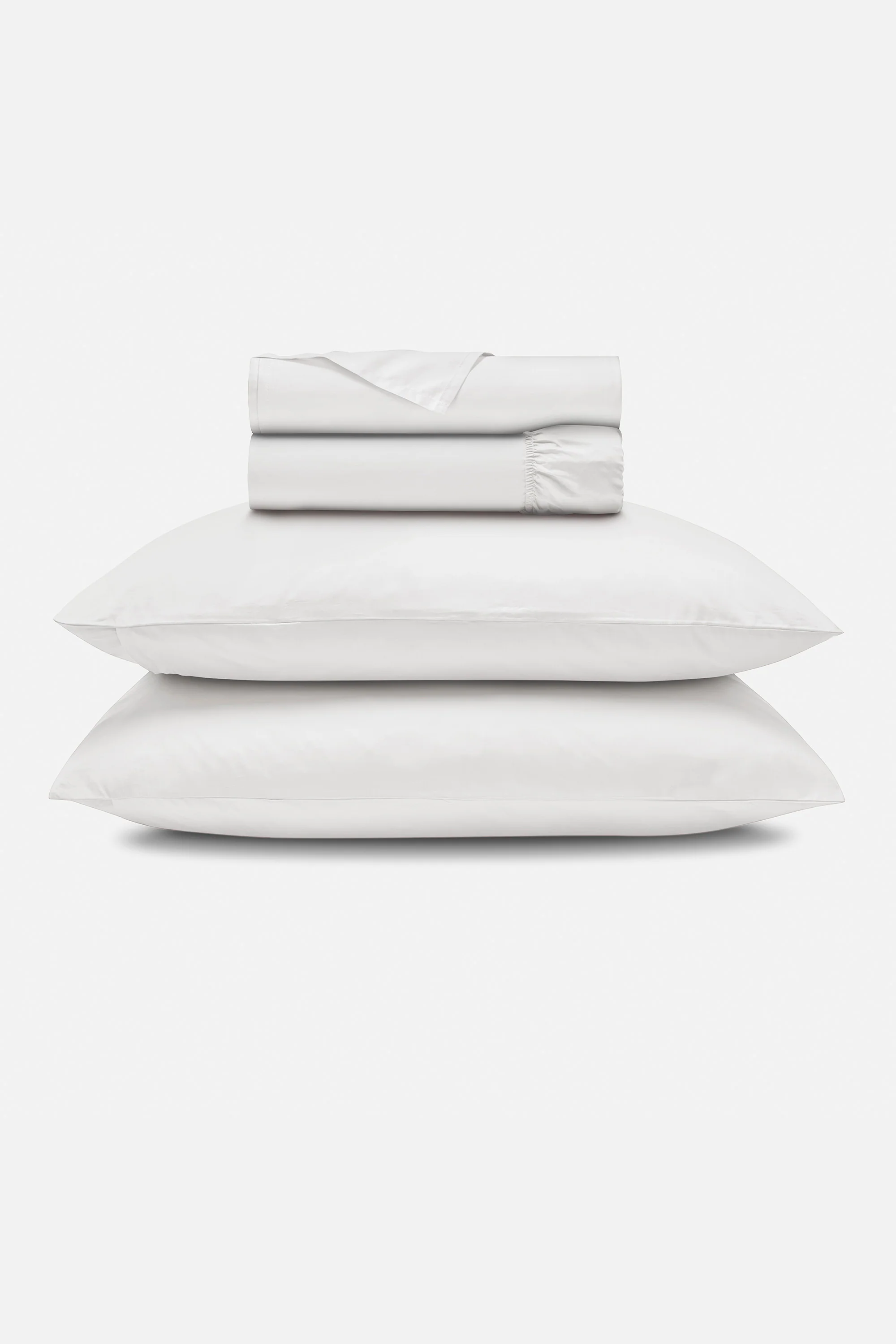 Percale Organic Cotton Sheet Set - Midwinter White